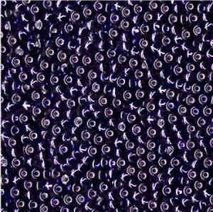 Miyuki Rocailles Perlen 3mm 1446 transparent silverlined Royal Purple ca 13gr