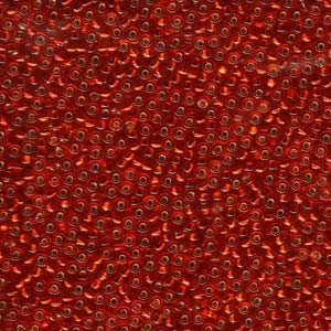Miyuki Rocailles Perlen 1,5mm 0011 transparent silverlined Christmas Red ca 11gr