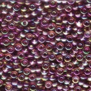 Miyuki Rocailles Perlen 1,5mm 0296 transparent rainbow Violet-Blue-Bronze ca 11gr