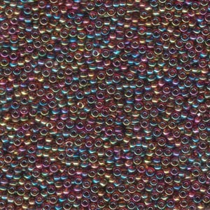 Miyuki Rocailles Perlen 3mm 0257 transparent rainbow Purple- Amber ca 13gr