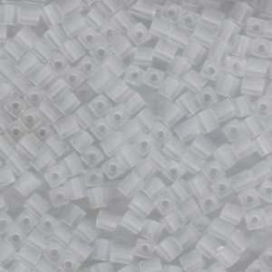 Miyuki Würfel Perlen, Cube, Square Beads 1,8mm 0131F transparent Clear matt 12gr