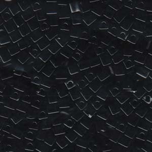 Miyuki Würfel Perlen, Cube, Square Beads 1,8mm 0401 opaque Black 12gr