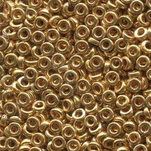 Miyuki Spacer Perlen 3X1,3mm galvanized Gold ca 10 gr