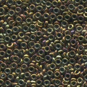 Miyuki Spacer Perlen 3X1,3mm metallic Violet Gold ca 10 gr