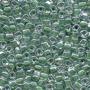 Miyuki Dreieck Perlen, Triangle Beads 2,5mm 1117 colorlined Hunter Green 13gr