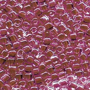 Miyuki Dreieck Perlen, Triangle Beads 2,5mm 1140 colorlined Raspberry 13gr