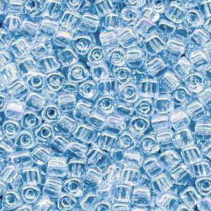 Miyuki Dreieck Perlen, Triangle Beads 2,5mm 1155 transparent rainbow Blue Topaz 13gr