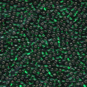 Miyuki Dreieck Perlen, Triangle Beads 2,5mm 1806 transparent silverlined Emerald Green 13gr