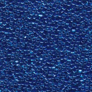 Miyuki Dreieck Perlen, Triangle Beads 2,5mm 1828 colorlined Light Blue Dark Blue 13gr
