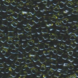 Miyuki Dreieck Perlen, Triangle Beads 2,5mm 1816 colorlined Peridot Black 13gr